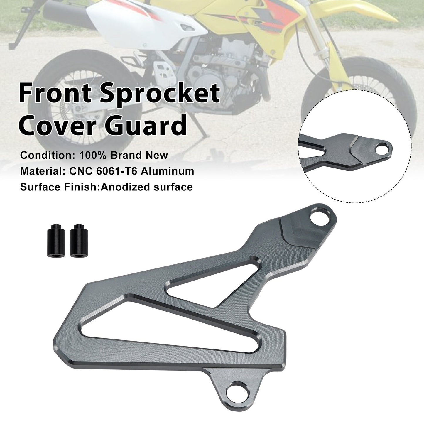 Protezione coperchio pignone anteriore per Suzuki DR-Z400SM 2000-2024 DRZ400/S/E