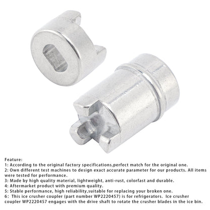 WP2220457 Giunto per tritaghiaccio per frigorifero + Giunto WP2220458