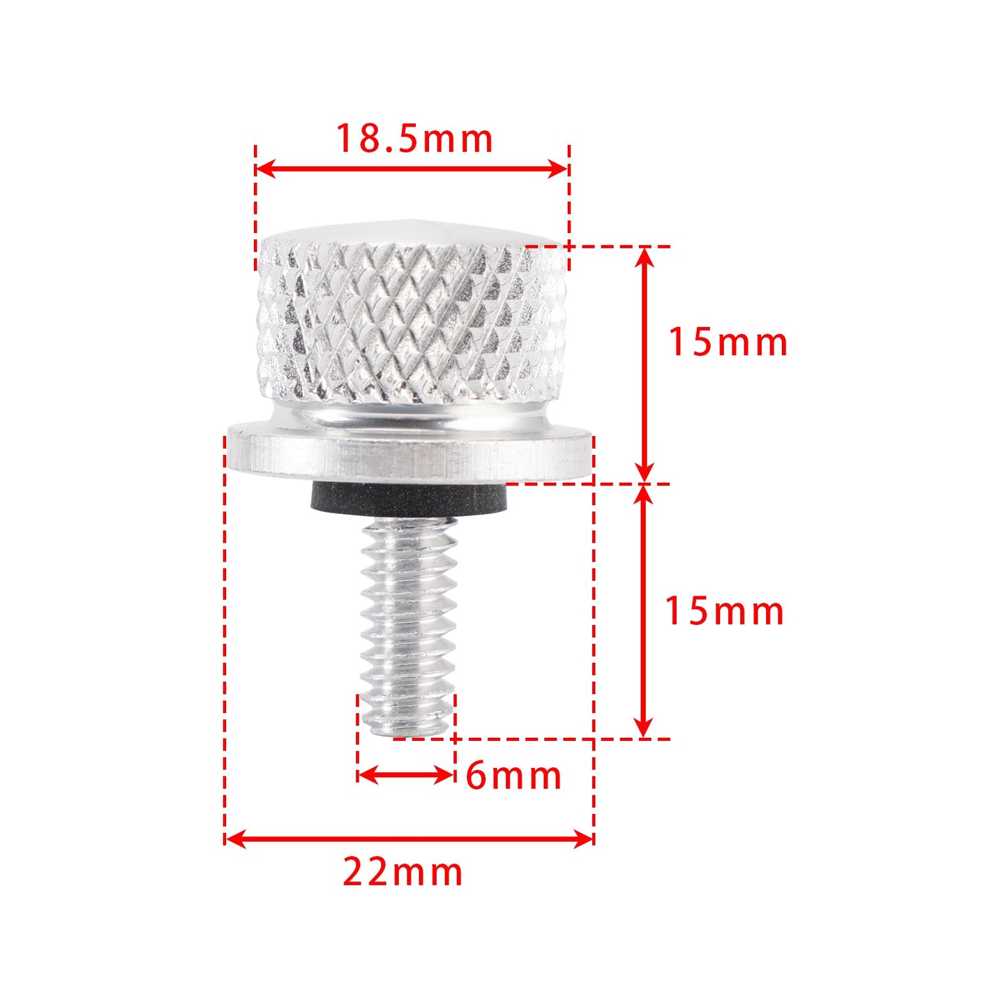 BULLONE VITE SEDILE PARAFANGO POSTERIORE ARGENTO PER SPORTSTER XL883 XL1200 1997-2022
