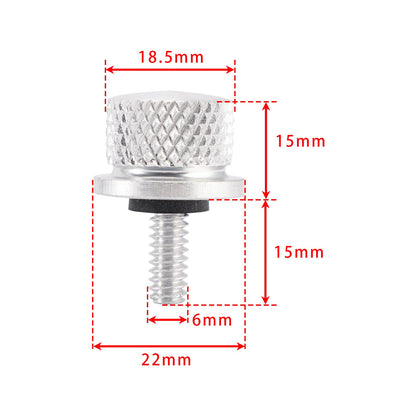 BULLONE VITE SEDILE PARAFANGO POSTERIORE ARGENTO PER SPORTSTER XL883 XL1200 1997-2022