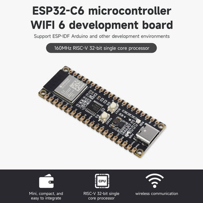 Scheda di sviluppo microcontrollore ESP32-C6 Processore single core da 160 MHz Pi Pico