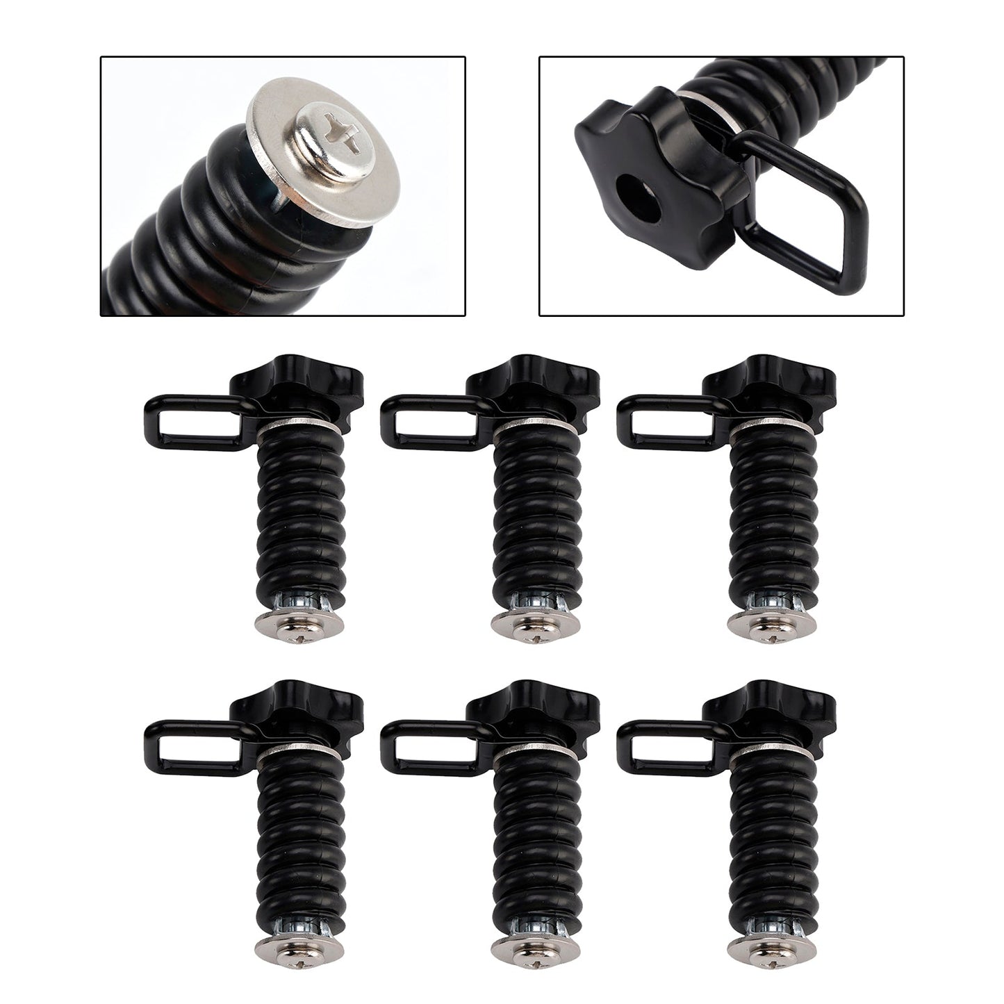 6 pezzi di anelli flessibili di ancoraggio per carico da 1 pollice per Polaris RZR Sportsman Ace 2013-2025