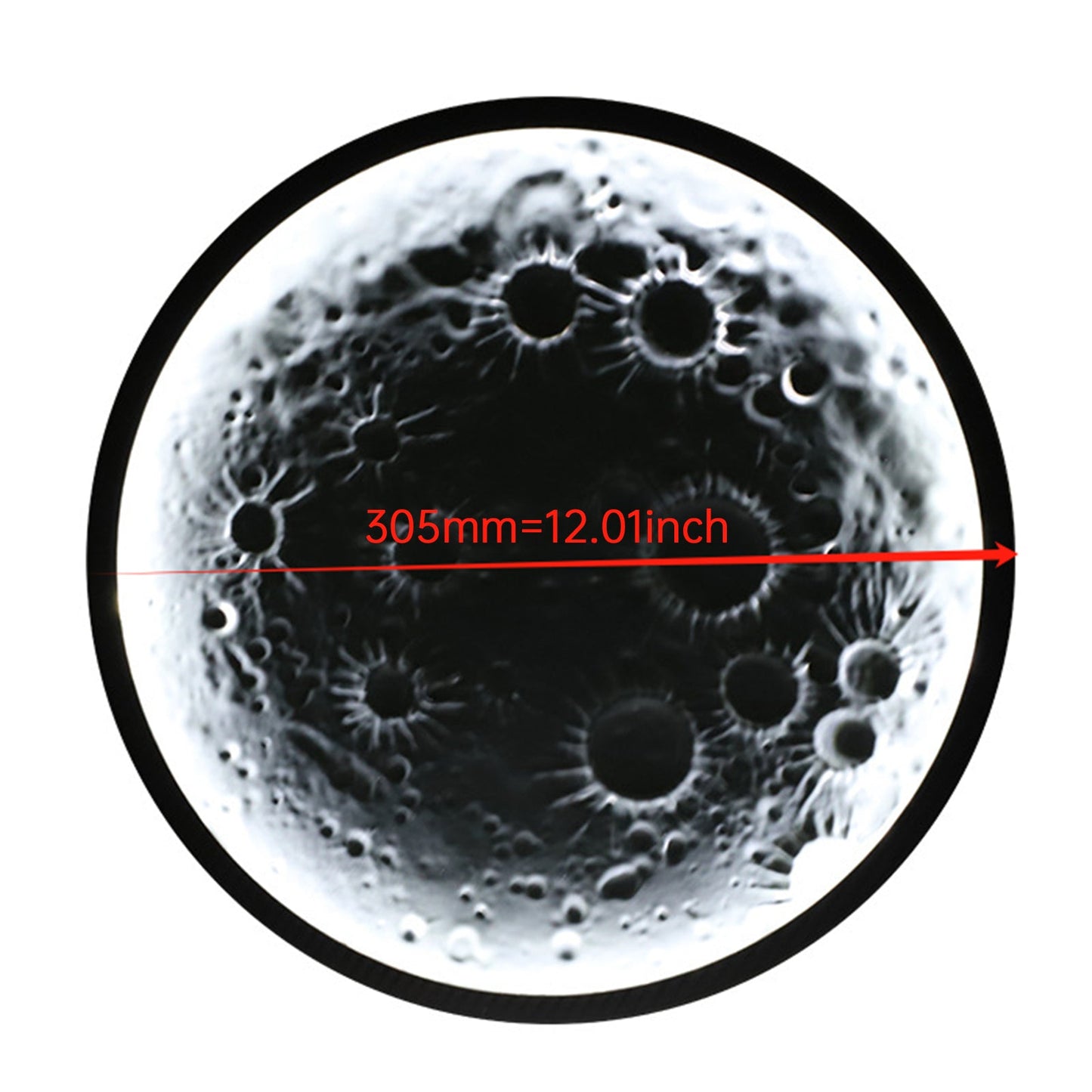 Lampada decorativa a forma di luna in rilievo per lunotto posteriore dell'auto