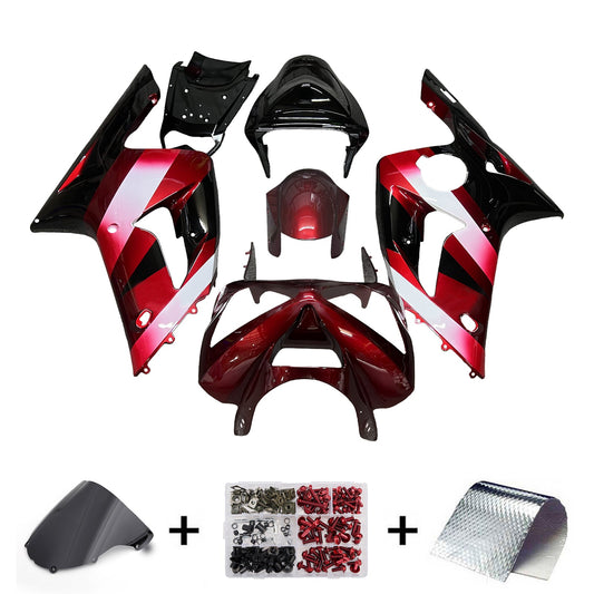 Kit carenatura iniezione in plastica ABS adatto per Kawasaki ZX6R 636 2003-2004