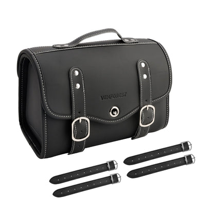 Borsa laterale in PU Borsa laterale Borsa da sella Colore abbinato Bagaglio Bianco per scooter Moto Bianco