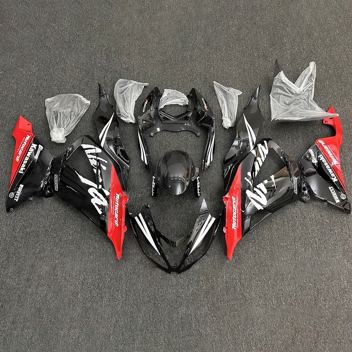 Kit carenatura iniezione in plastica ABS adatto per Kawasaki ZX6R 636 2013-2018