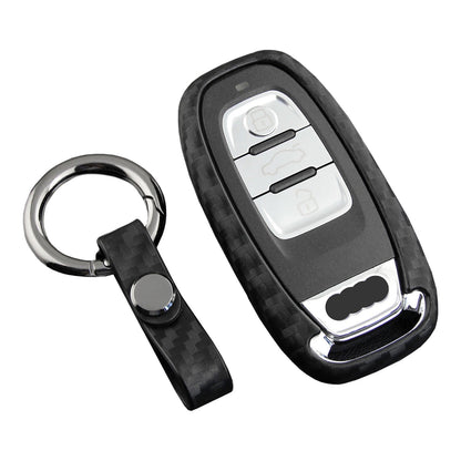 Custodia in pelle e silicone per chiave auto con fibbia per Audi