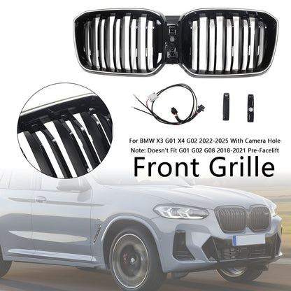 Griglia a doppio rene per paraurti nero lucido BMW X3 G01 X4 G02 2022-2025