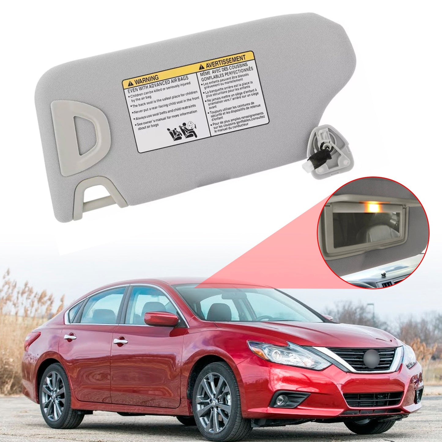 Visiera parasole destra grigia Nissan Altima 2013-2018 964003TA2A