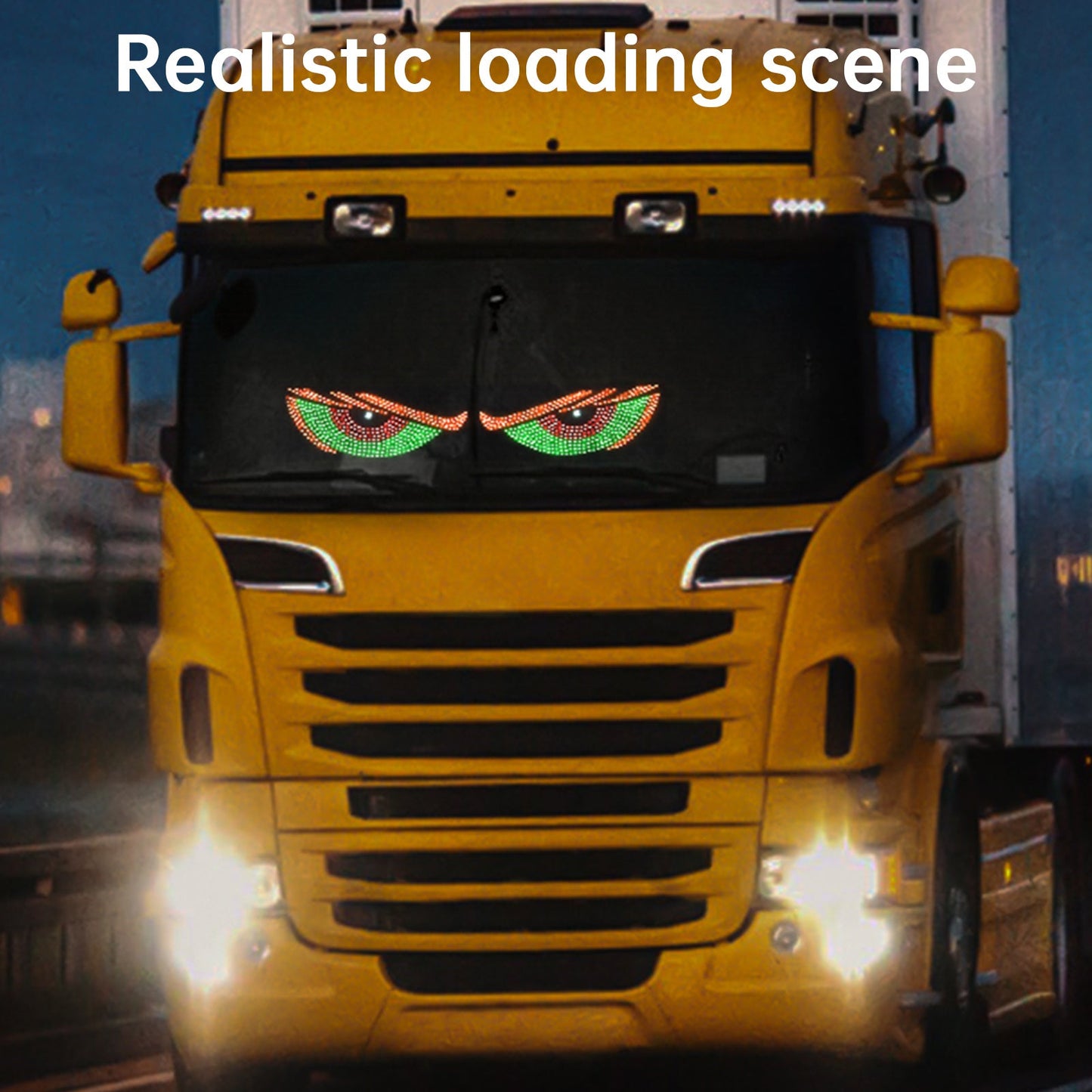 Luce LED dinamica per camion e auto con occhio del diavolo a schermo LED