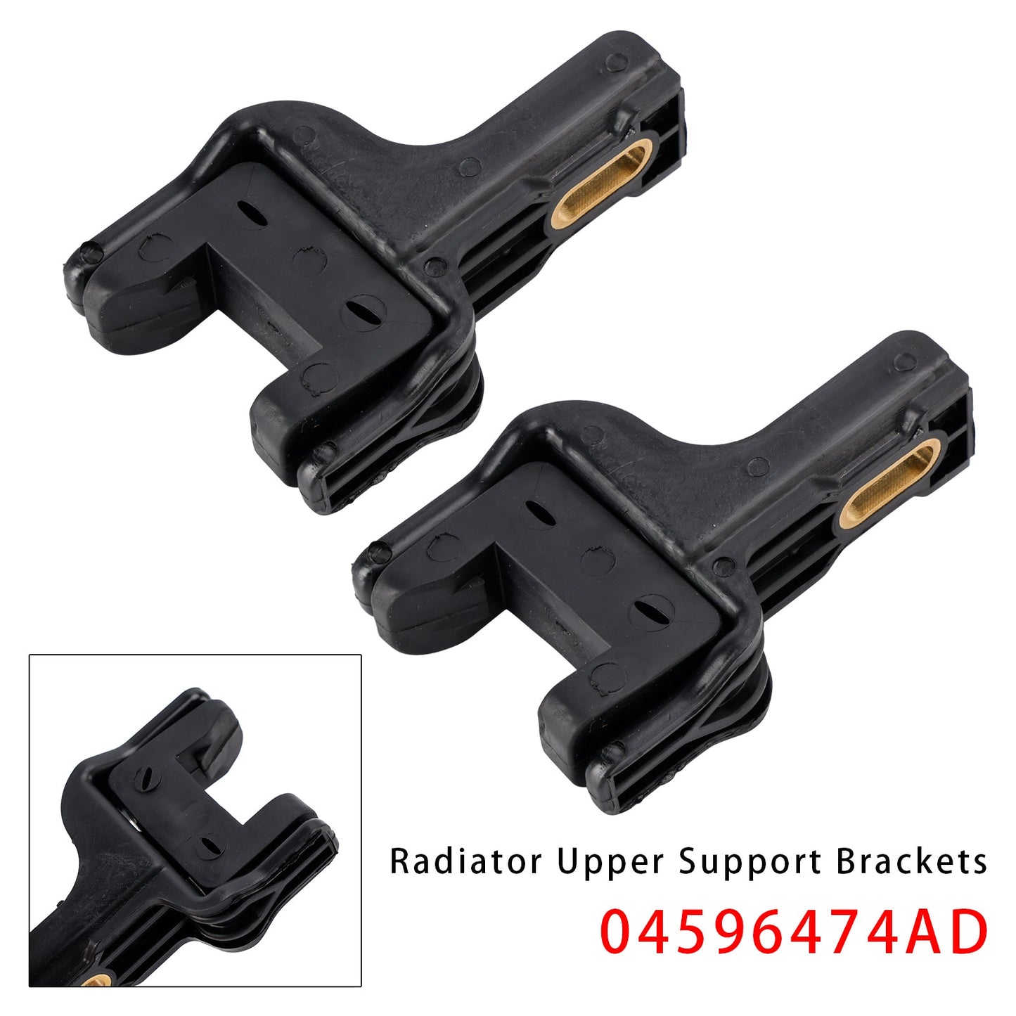 Coppia di staffe di supporto superiori del radiatore per Dodge Chrysler 04596474AD