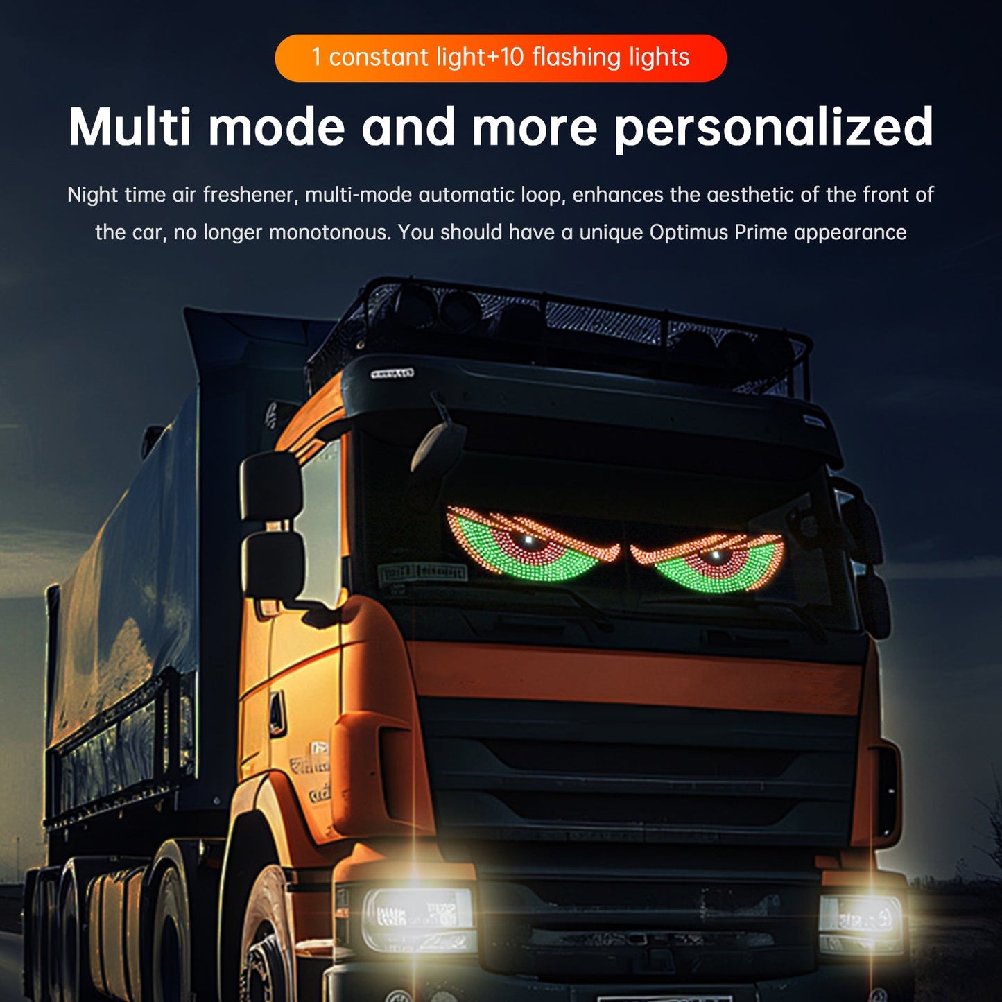 Luce LED dinamica per camion e auto con occhio del diavolo a schermo LED