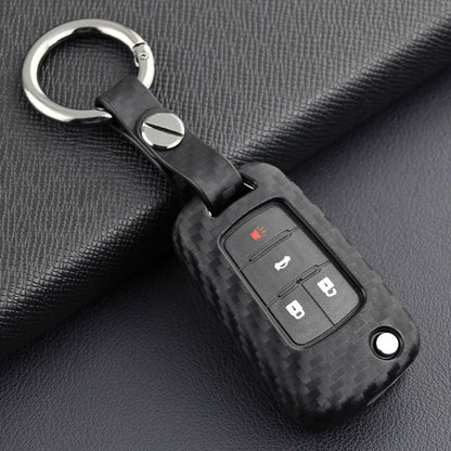 Custodia in similpelle e silicone per chiave auto con fibbia per Chevrolet