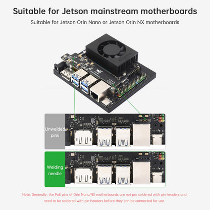 Scheda di espansione di alimentazione NVIDIA Jetson Orin Nano/NX Ethernet POE 802.3af/at