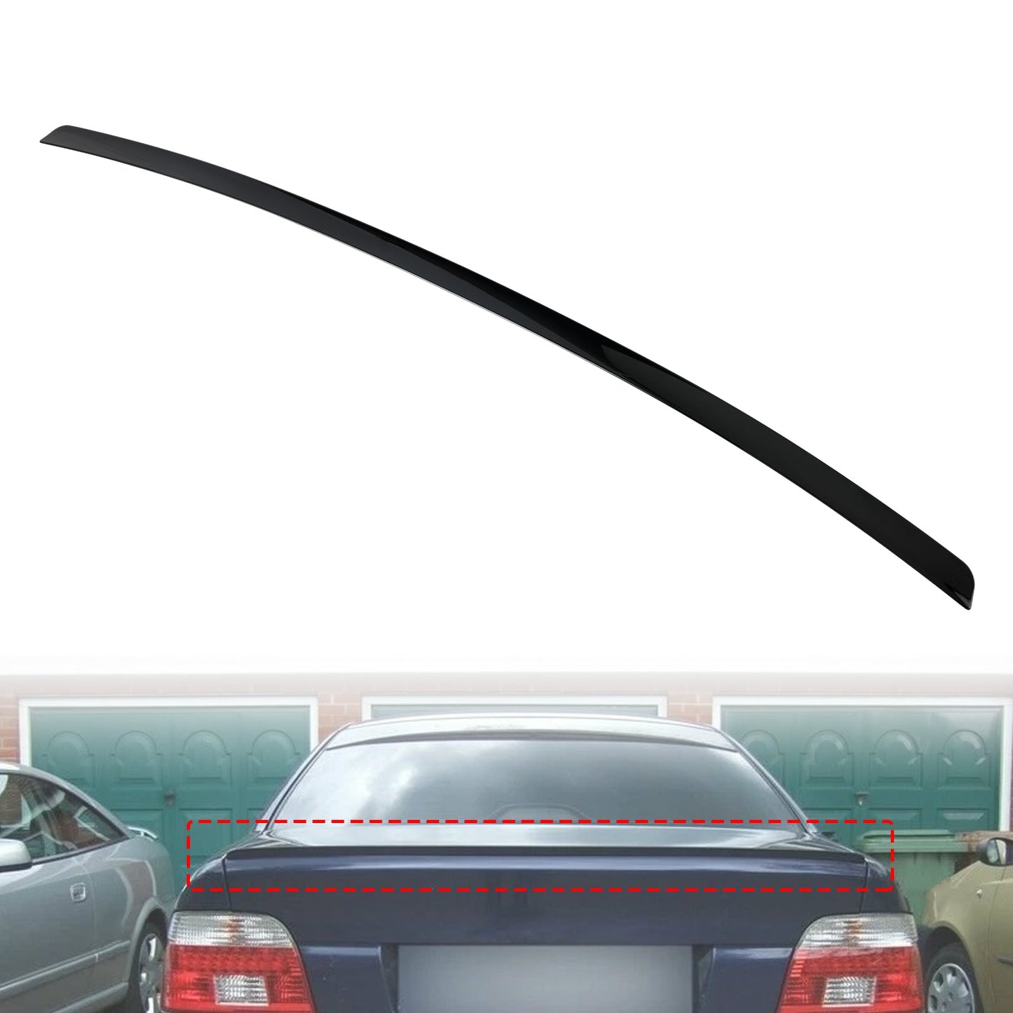 Spoiler posteriore nero lucido per BMW Serie 5 E39 Berlina 525i 530i M5 97-03