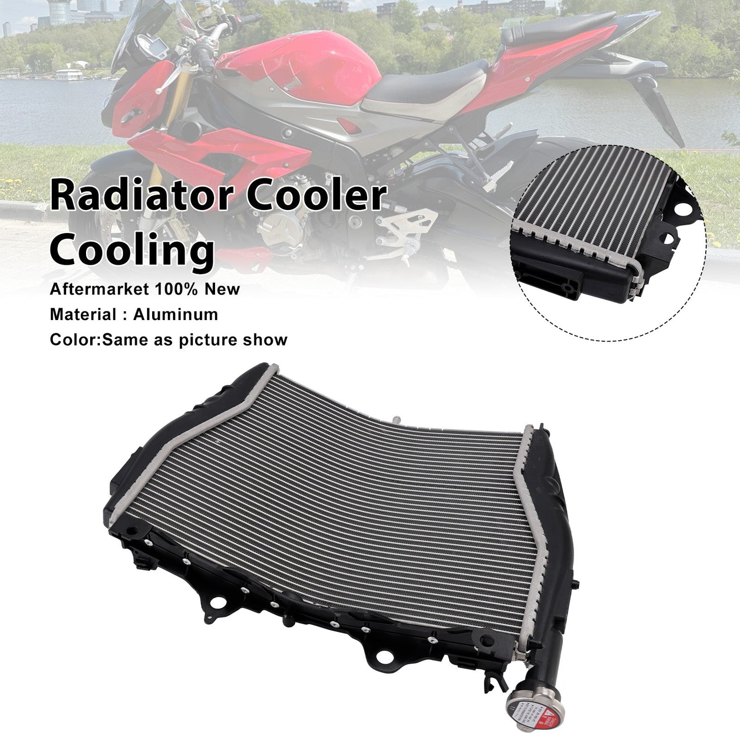 Radiatore di raffreddamento del motore in alluminio BMW S1000R 2015-2018