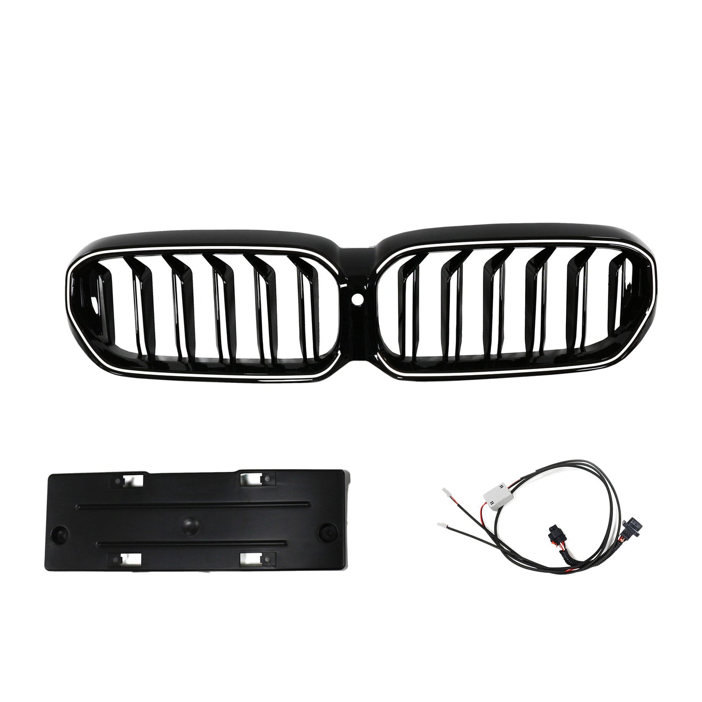 Griglia anteriore a doppio rene BMW Serie 5 G30 G38 2021-2024, nero lucido