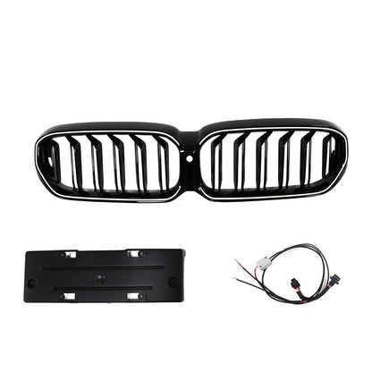 Griglia anteriore a doppio rene BMW Serie 5 G30 G38 2021-2024, nero lucido