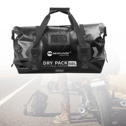 Borsa laterale universale per bagagli in PU da 50 litri per motocicletta, colore: GialloB