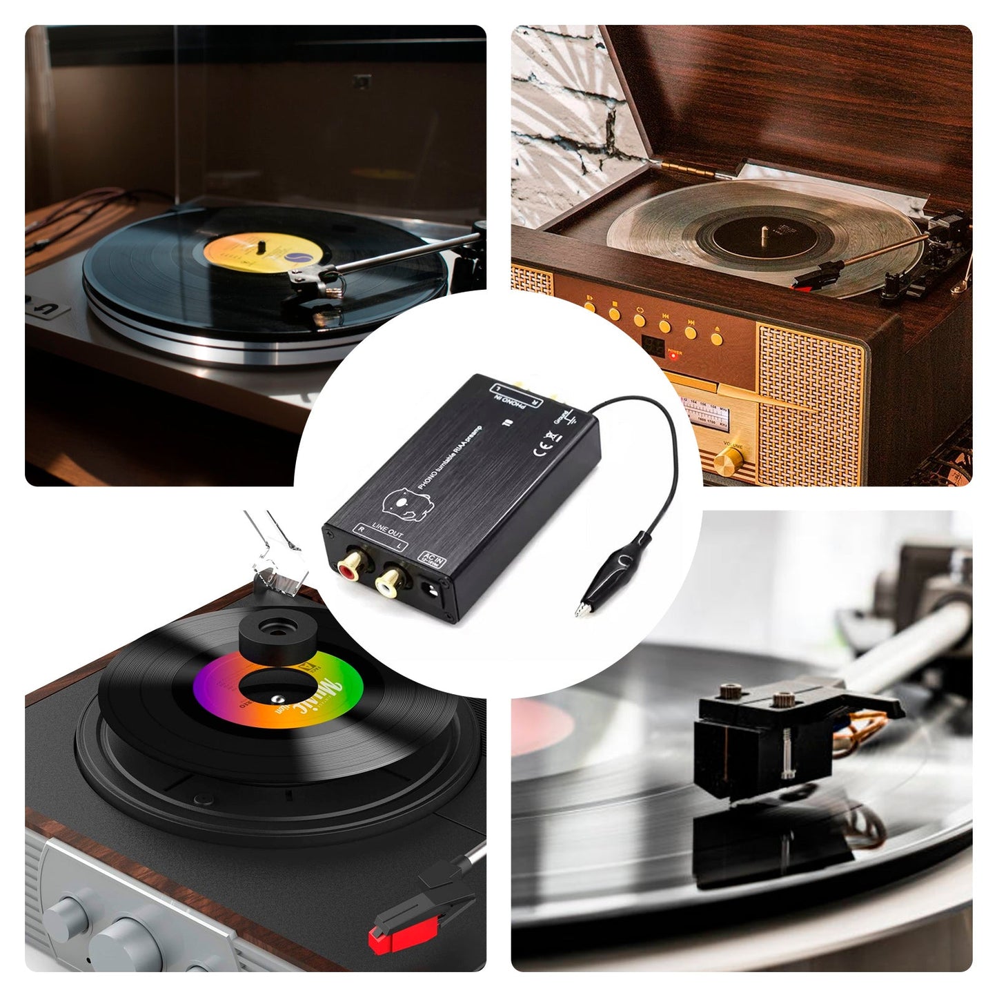 Preamplificatore Phono T11 Preamplificatore Phono MM Preamplificatore Giradischi Preamplificatore Fonografo Stereo