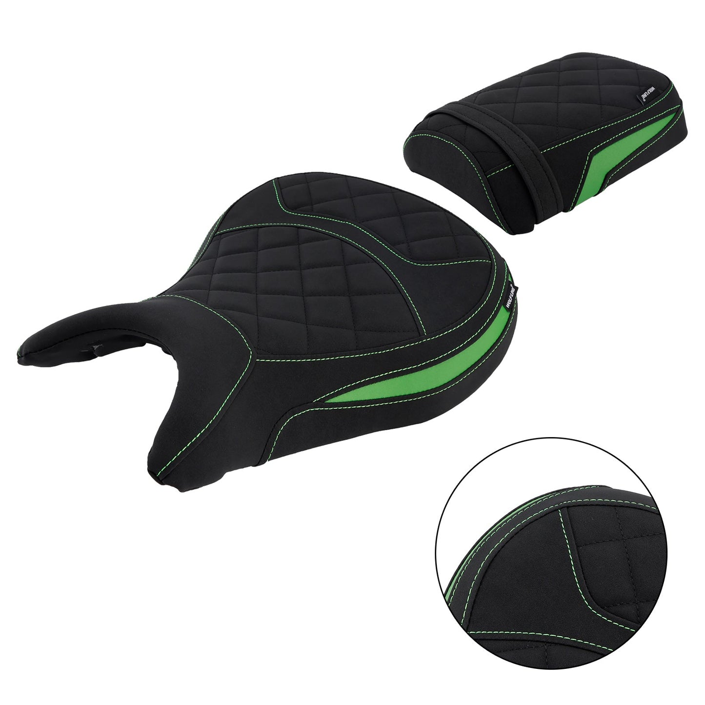 Kit sella pilota e passeggero posteriore inferiore verde per Kawasaki Eliminator 500 2024-2025