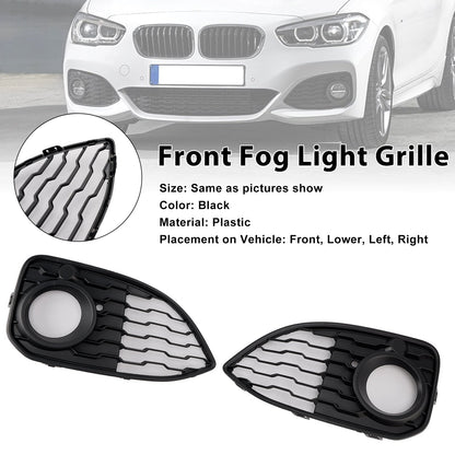 Griglia di copertura fendinebbia M-Sport 2 pezzi per BMW Serie 1 F20 F21 LCI 2015-2019
