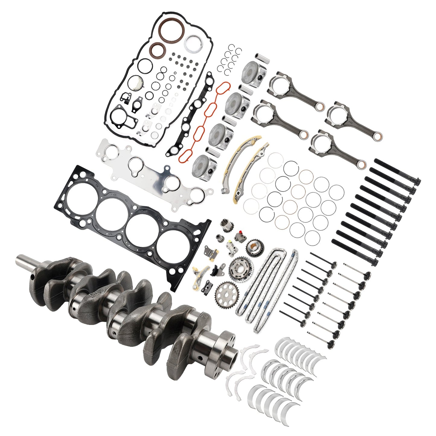 Kit di fasatura della guarnizione del pistone per la ricostruzione del motore 2TRFE 2.7L con bielle dell'albero motore per Toyota