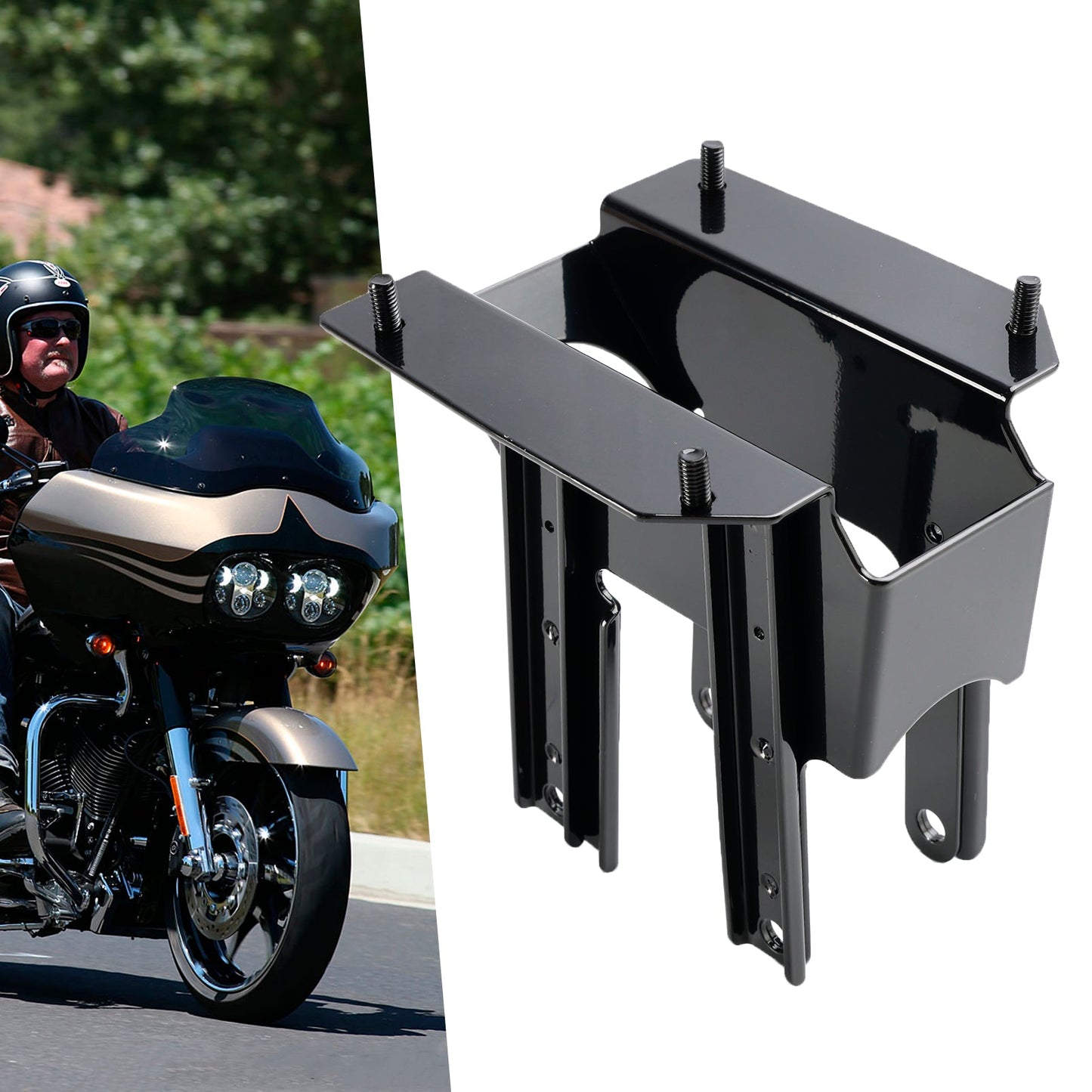 Staffe di montaggio per carenatura anteriore Harley Road Glide 1998-2013