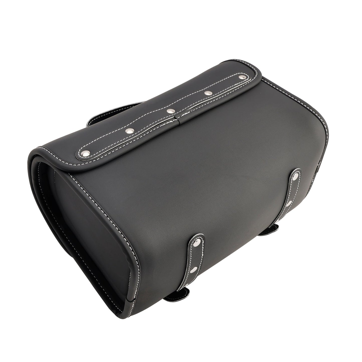 Borsa laterale in PU Borsa laterale Borsa da sella Colore abbinato Bagaglio Bianco per scooter Moto Bianco