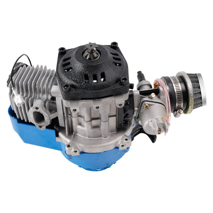 Motore completo da 49 cc per Mini Moto Pocket ATV Quad Buggy Dirt Pit Bike Blu