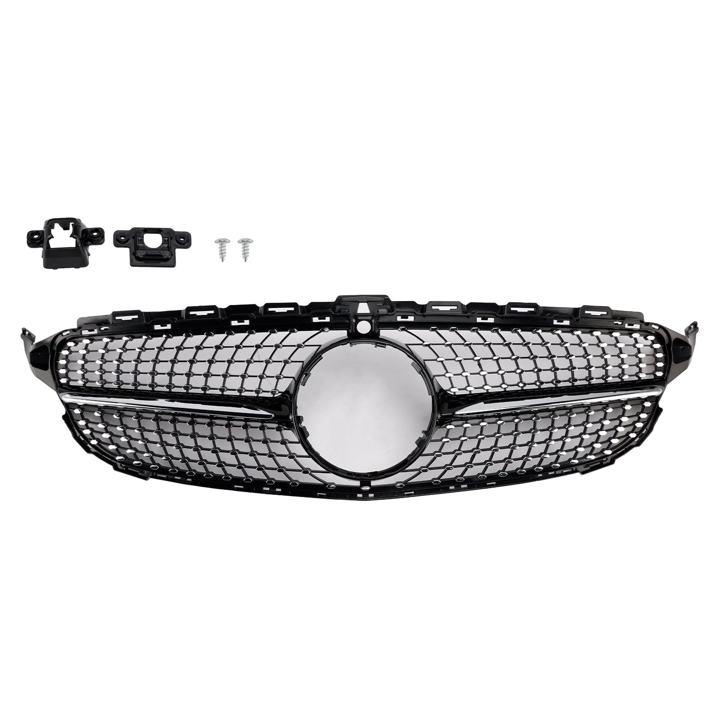 Griglia anteriore a diamante adatta per Benz Classe C W205 C250 C300 C400 2015-2018