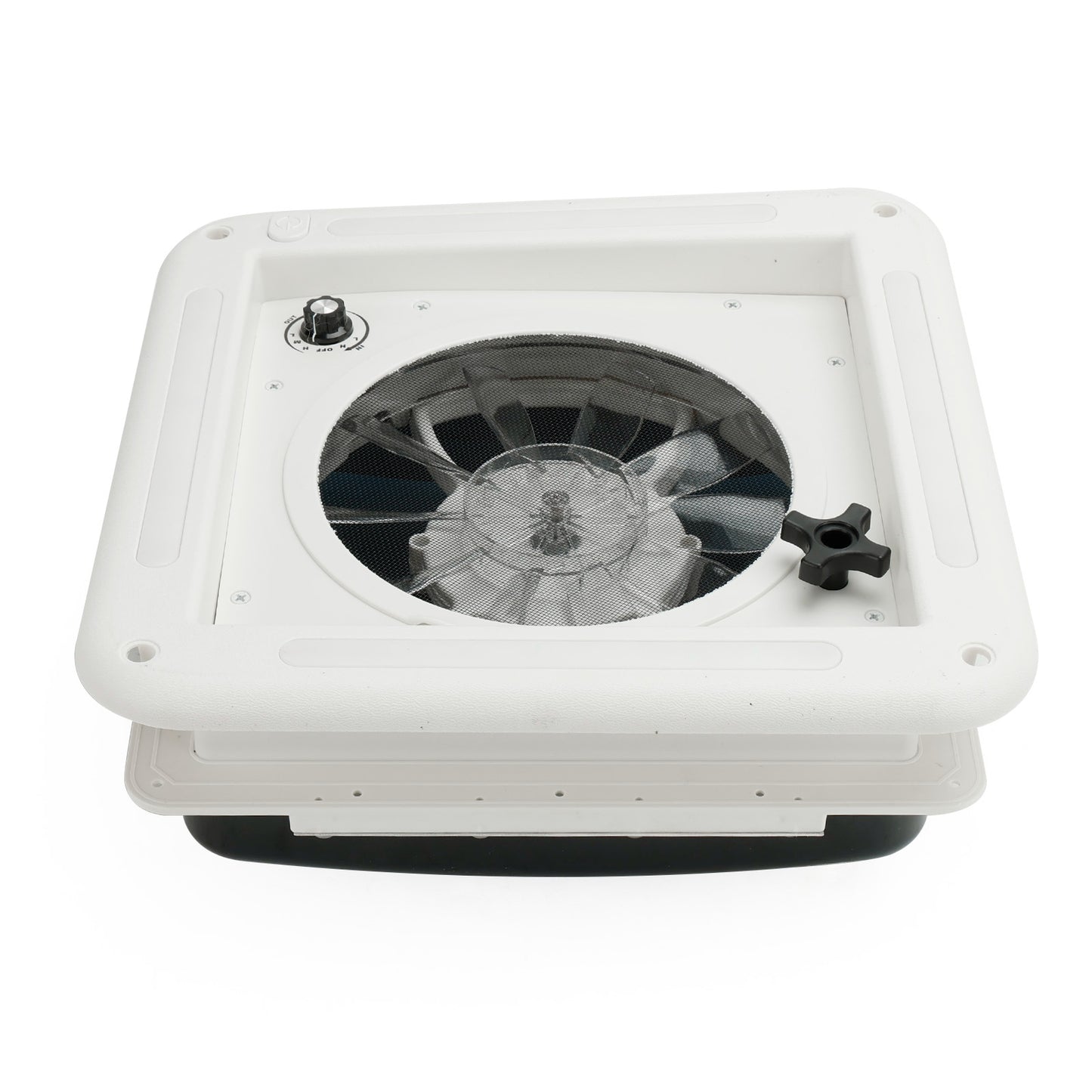 Ventilatore da tetto per camper da 11 pollici, motore a 3 velocità, lucernario da 12 V con luce a LED
