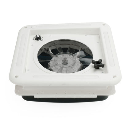 Ventilatore da tetto per camper da 11 pollici, motore a 3 velocità, lucernario da 12 V con luce a LED