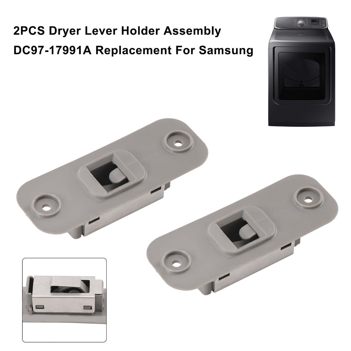 2 pezzi Supporto leva asciugatrice DC97-17991A Ricambio per asciugatrici Samsung