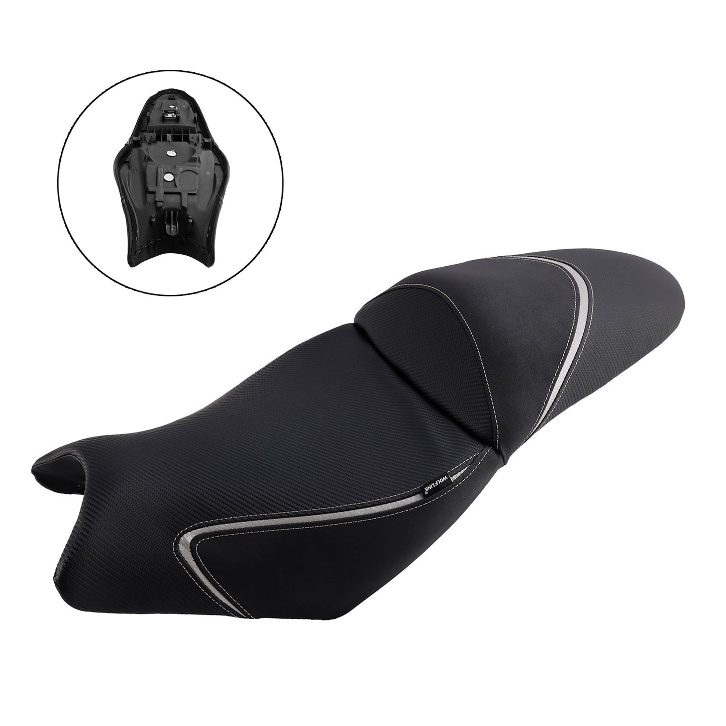 Sella passeggero completa con cuscino per KAWASAKI Versys650 2022-2024, grigia