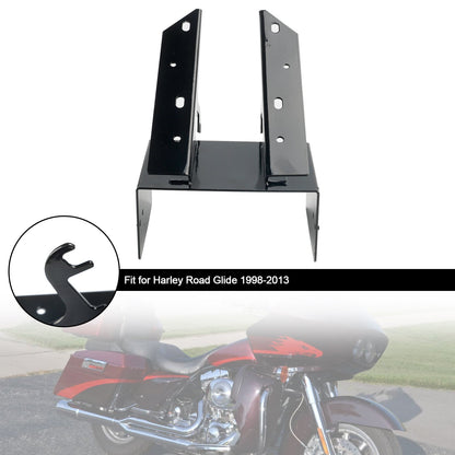 Staffa di montaggio per caddy radio per carenatura anteriore in acciaio Harley Road Glide 1998-2013 7708-98