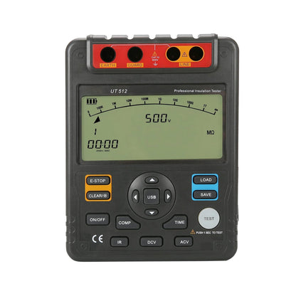 Tester di resistenza di isolamento UT512 Voltmetro con selezione automatica della portata 2500V 100GΩ