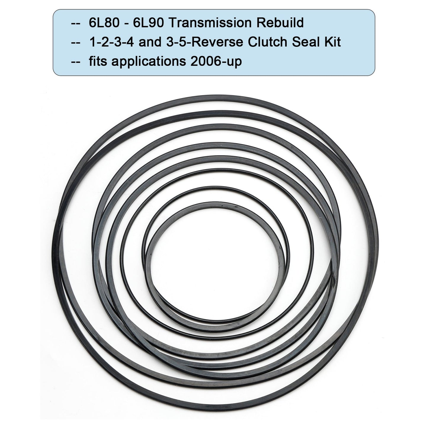 6L80 6L90 Trasmissione Ricostruzione 1-2-3-4 3-5-Retromarcia Guarnizioni Frizione Confezione O-Ring