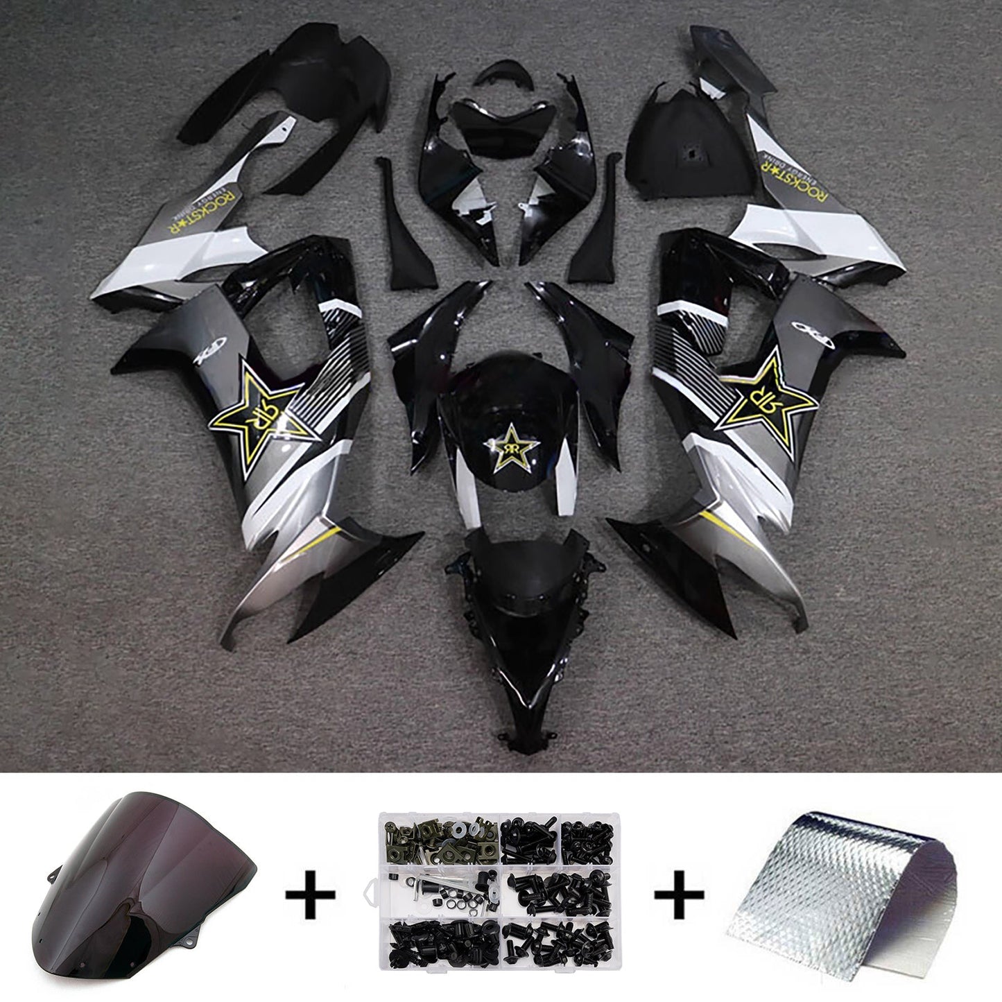 Kit carenatura iniezione in plastica ABS adatto per Kawasaki ZX10R 2008-2010