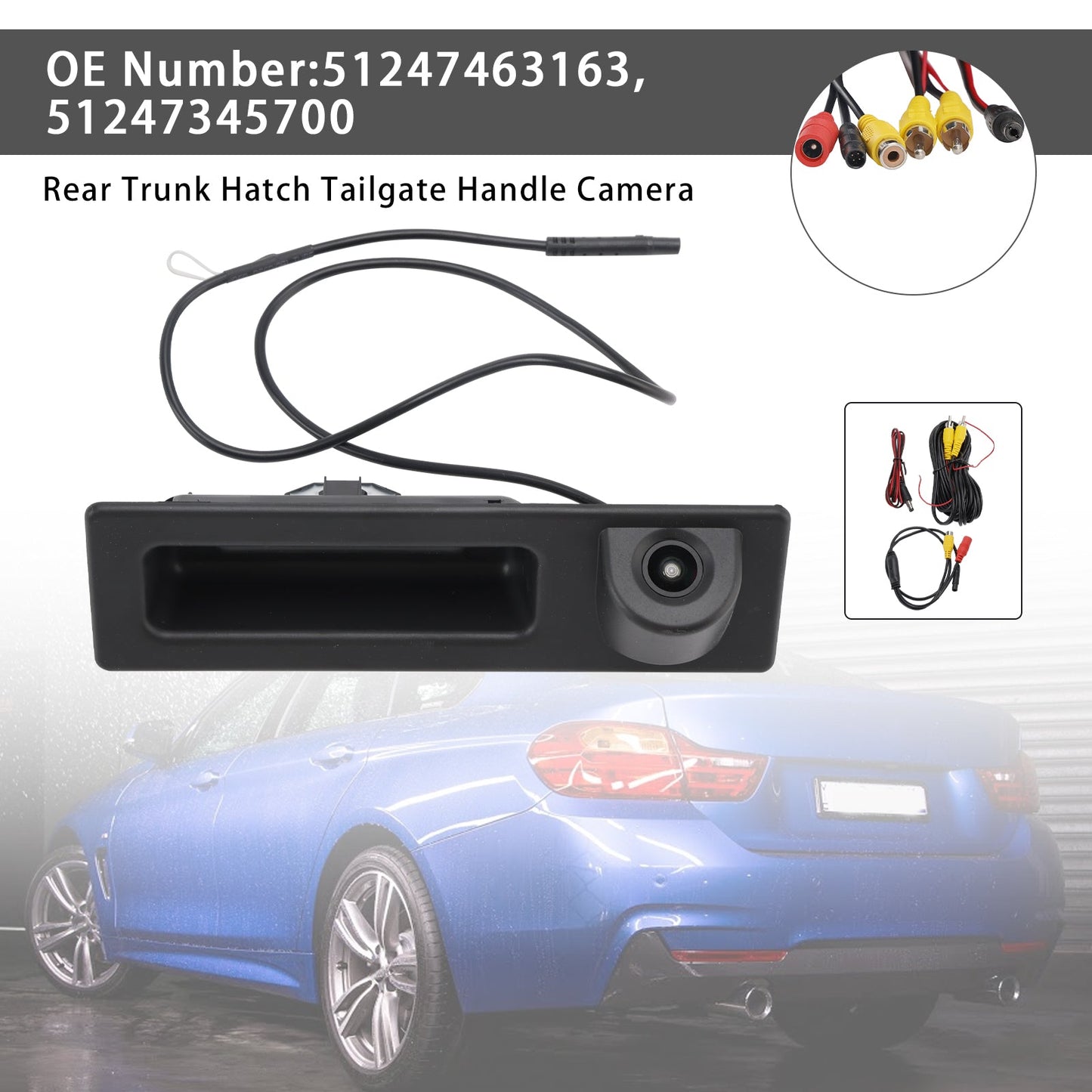 Interruttore maniglia portellone posteriore con telecamera per BMW Serie 4 X1 X2 X3 X4