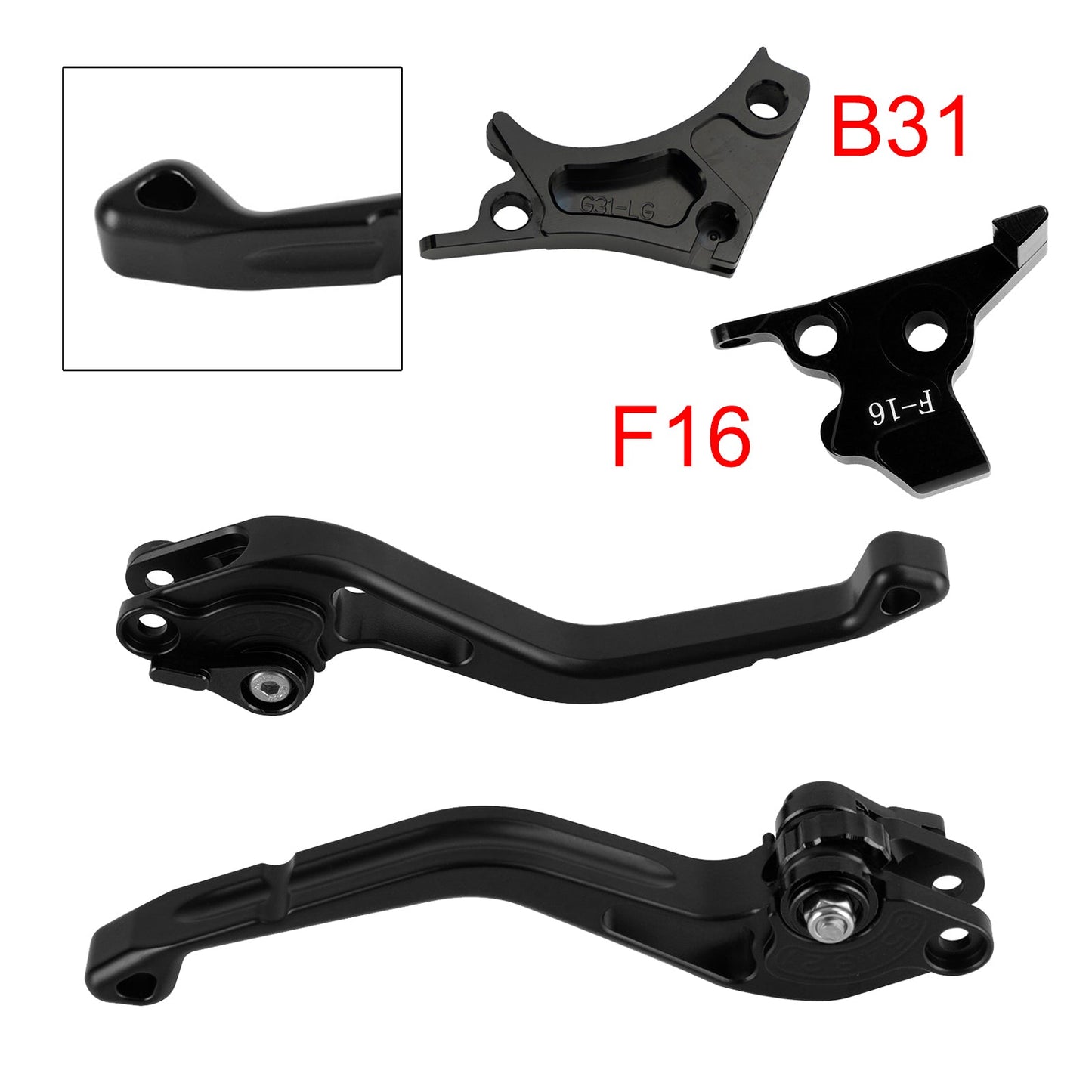 Nuova leva freno e frizione corta per BMW G310R G310GS 2017-2018, colore nero.