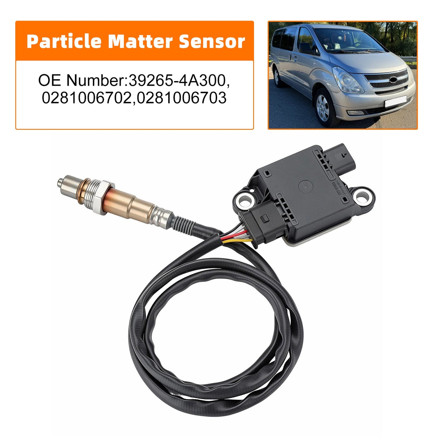 Sensore di particolato diesel PM Starex I800 per Hyundai H1 2015-2017, codice 39265-4A300