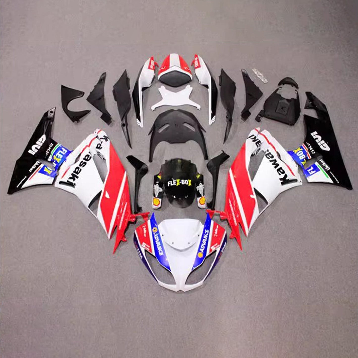 Kit carenatura iniezione in plastica ABS adatto per Kawasaki ZX6R 636 2009-2012