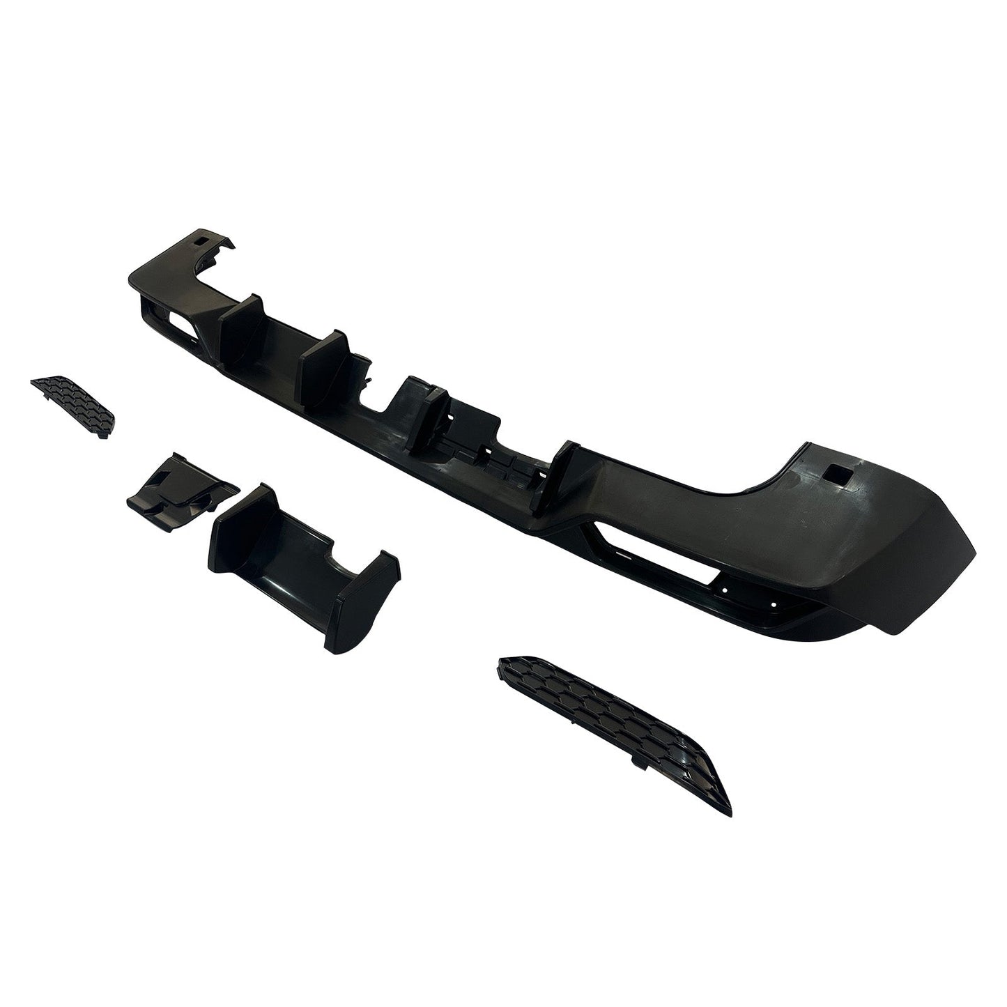 Diffusore anteriore e posteriore per paraurti in PP per Mercedes Benz Classe G W465, compatibile dal 2025 in poi.