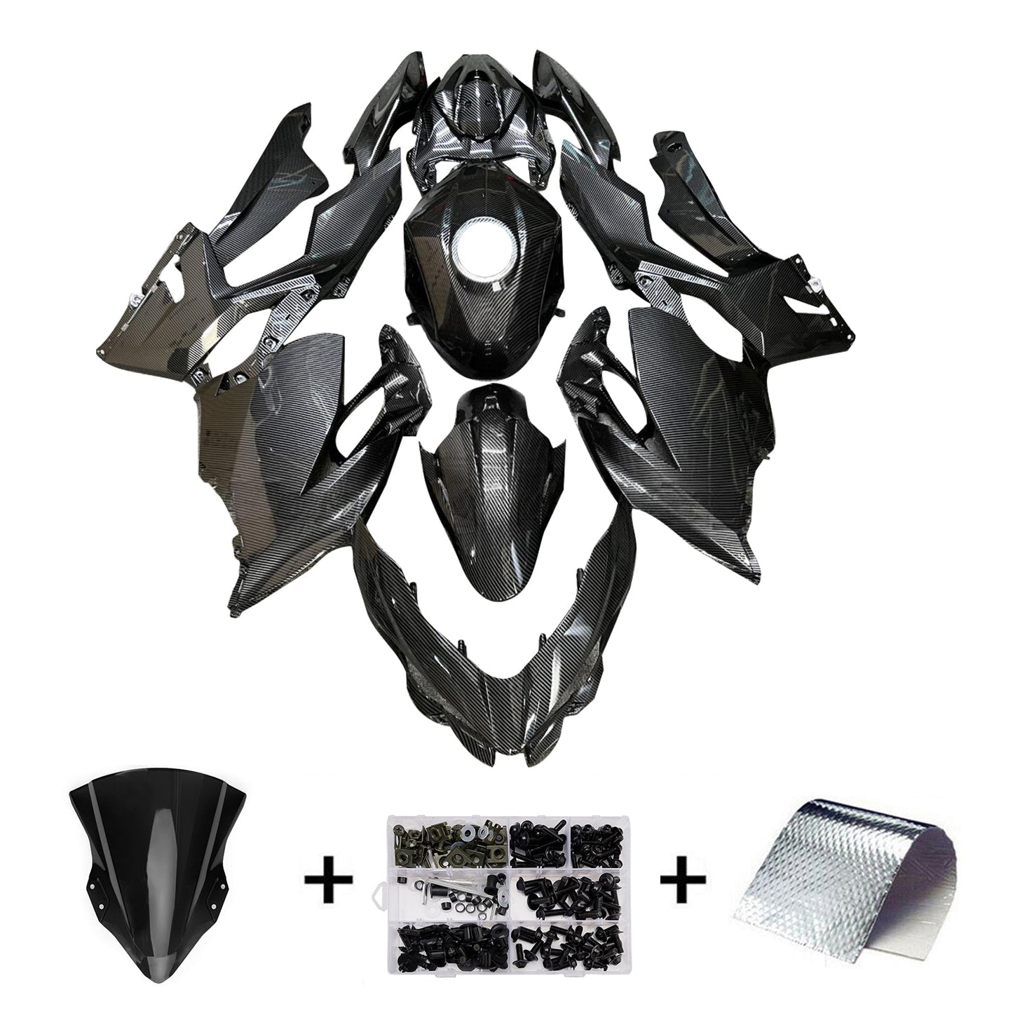 Kit carenatura iniezione in plastica ABS adatto per Kawasaki EX400 Ninja400 2018-2024