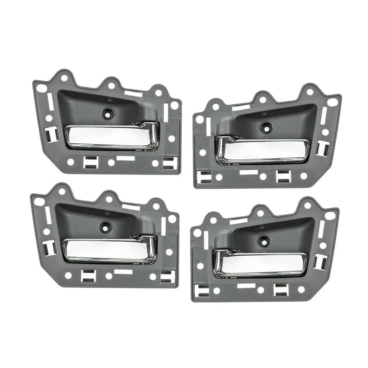 4 pezzi Maniglia interna porta anteriore posteriore cromata per Jeep Grand Cherokee 2005-2011