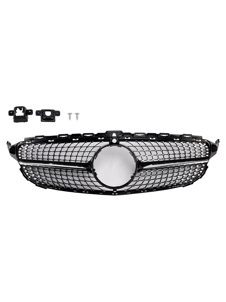 Griglia anteriore a diamante adatta per Benz Classe C W205 C250 C300 C400 2015-2018