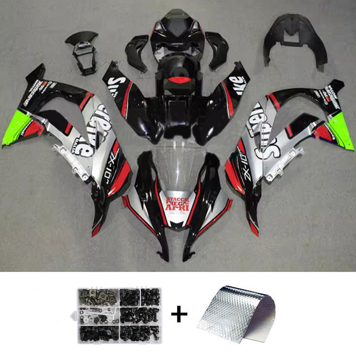 Kit carenatura iniezione in plastica ABS adatto per Kawasaki ZX10R 2016-2020