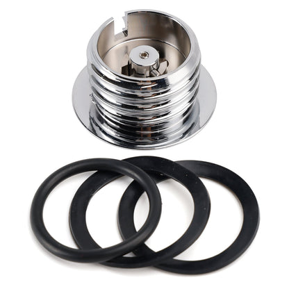Tappo serbatoio a vite in alluminio billet cromato per Sportster Softail Dyna 82-19