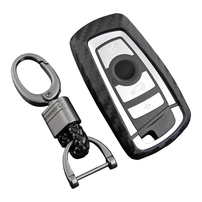 Custodia in pelle e silicone per chiave auto con fibbia per BMW Square